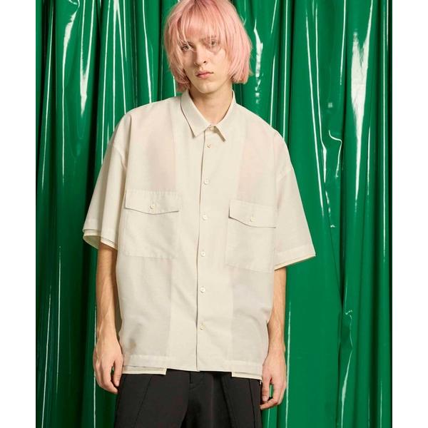 シャツ 「UNISEX」Prime-Over Layered Sheer Short Sleeve ...