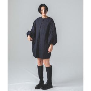 「MECRE」 長袖ワンピース M ネイビー レディース