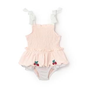 水着 「SWIM」いちごペプラムワンピース水着 キッズ 子供 女の子