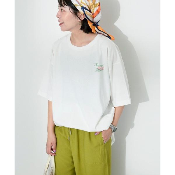 tシャツ バックロゴプリントTシャツ レディース