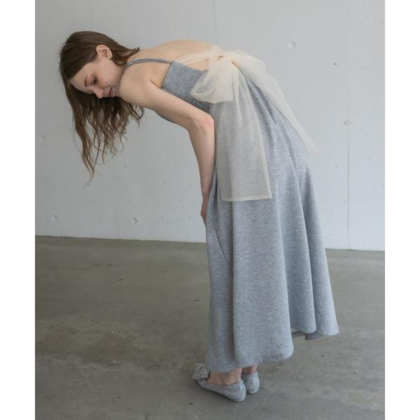 ワンピース tulle ribbon sweat cami  onepiece／バックリボンスウェッ...