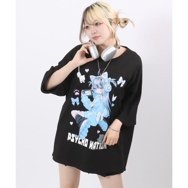 tシャツ PSYCHONAITION（サイコネーション）寝田ルネ イラストプリントTシャツ メンズ ...