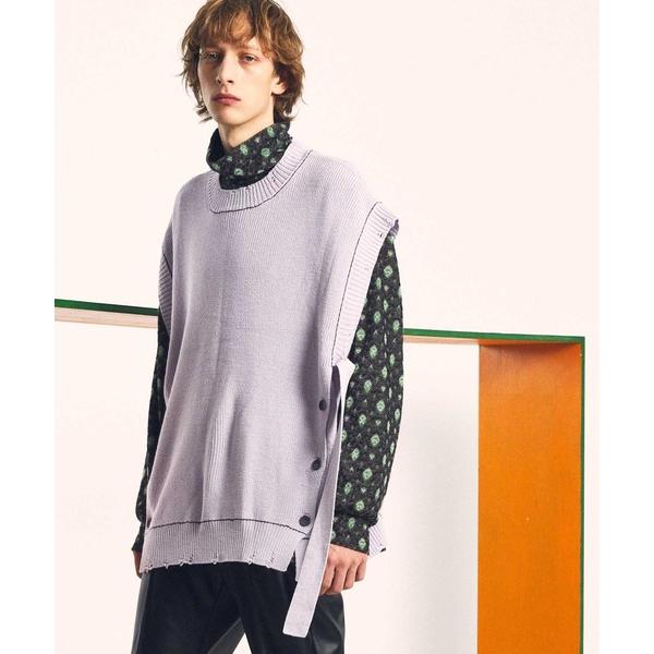 「MAISON SPECIAL」 半袖ニット 1 パープル メンズ