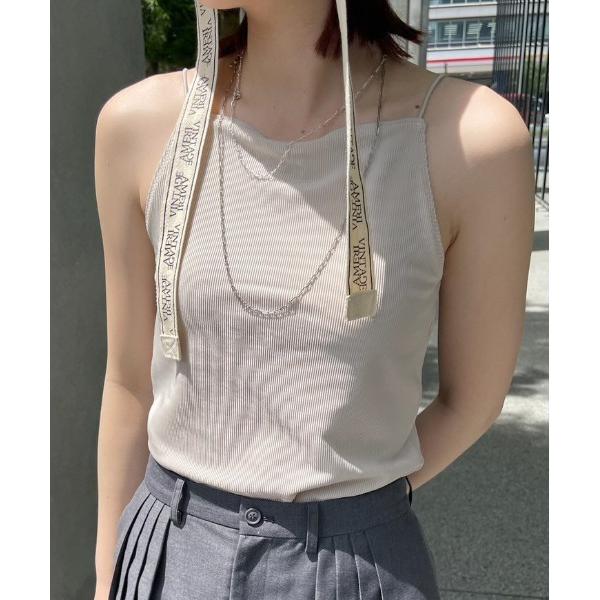 キャミソール MEDI GLOSS RIB BACK SLIT CAMISOLE