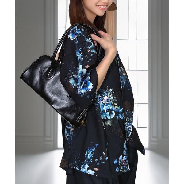 ブラウス シャツ ダークフラワー モード ストリート 花柄 オープンシャツ 韓国 レディース メンズ