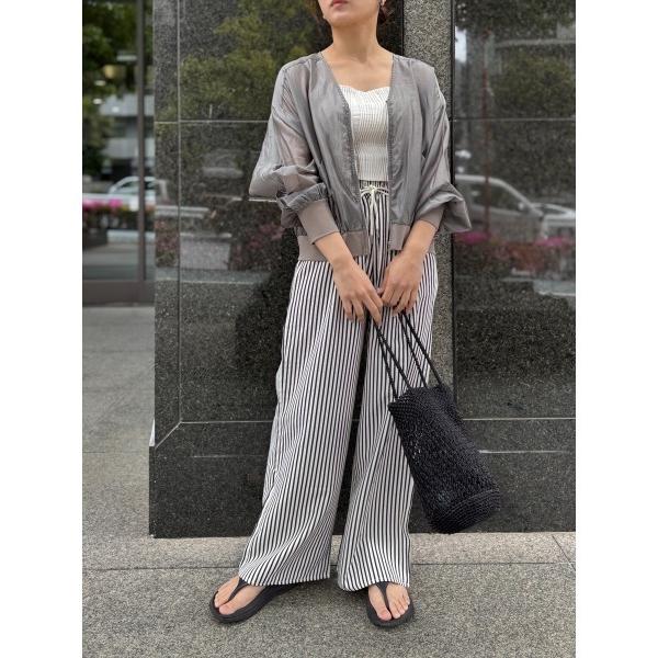 パンツ ストライプ柄イージーパンツ レディース
