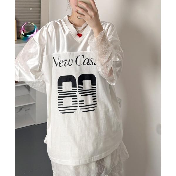 tシャツ ナンバリング シャイニー ホッケーTシャツ レディース