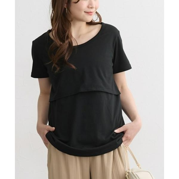 授乳ブラ マタニティ 「マタニティ」授乳しやすい半袖Tシャツ