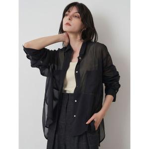 ブラウス シャツ オーバーサイズシアーシャツ レディース