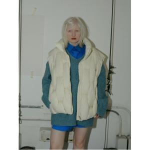 「AMAIL」 ダウンベスト FREE ホワイト レディース