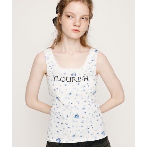 タンクトップ ノースリーブ FLOWER PRINT T/T フラワープリント タンクトップ 夏服 ...
