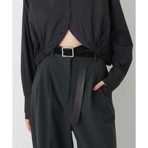 スラックス パンツ 「LA PEAU DE GEM」belt hole slack/ベルトホールスラックス レディース