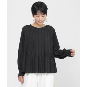 ブラウス シャツ 「ウォッシャブル」デシンプリーツプルオーバーブラウス レディース