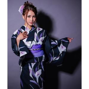 Retica（レティカ） ゆかた 浴衣 浴衣セット レディース 紺 椿 レトロ