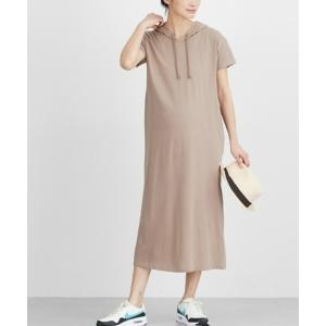 マタニティ マタニティウェア　ゆったりパーカーワンピース