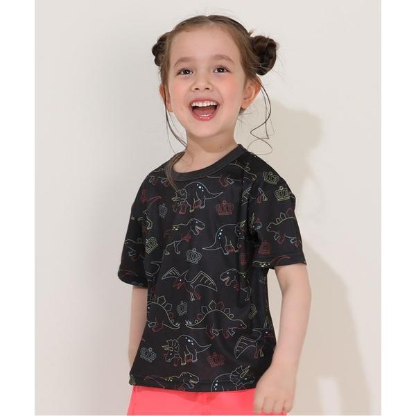 tシャツ 「軽量速乾」モチーフ総柄メッシュ Tシャツ 0571K キッズ 子供服 男の子 女の子