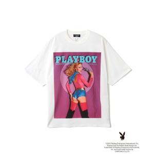 tシャツ 半袖 PLAYBOY x atmos pink Big T-shirt / プレイボーイ アトモス ピンク ビッグ T シャツ 「SP」 レディース