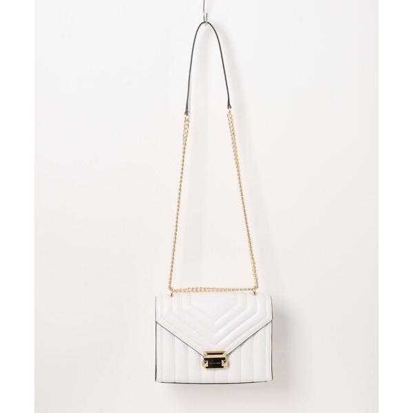 ショルダーバッグ バッグ WHITNEY キルテッド フラップ チェーン ショルダー ミディアム レ...