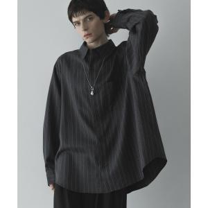 シャツ loose basic oversize shirt - heather drape / ルーズベーシックオーバーサイズシャツ（ヘザードレープ