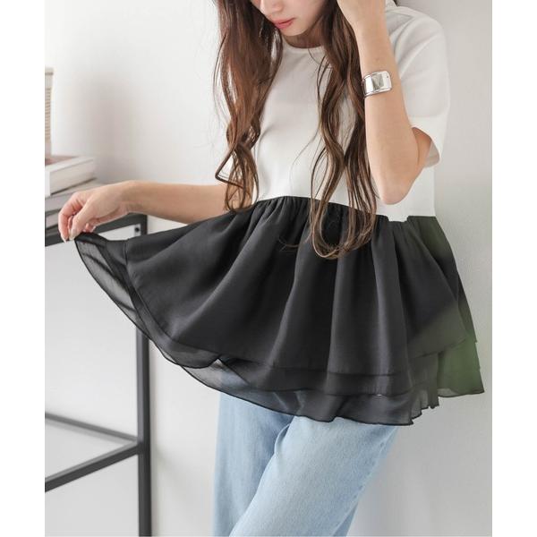 ティアードシアーフリルトップス レディース