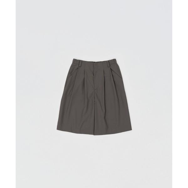 パンツ TWO TUCK WOOL WIDE SHORT TROUSERS メンズ