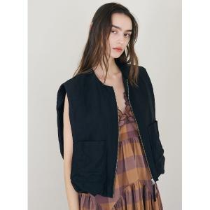 ベスト ジレ バルーンジップベスト レディース