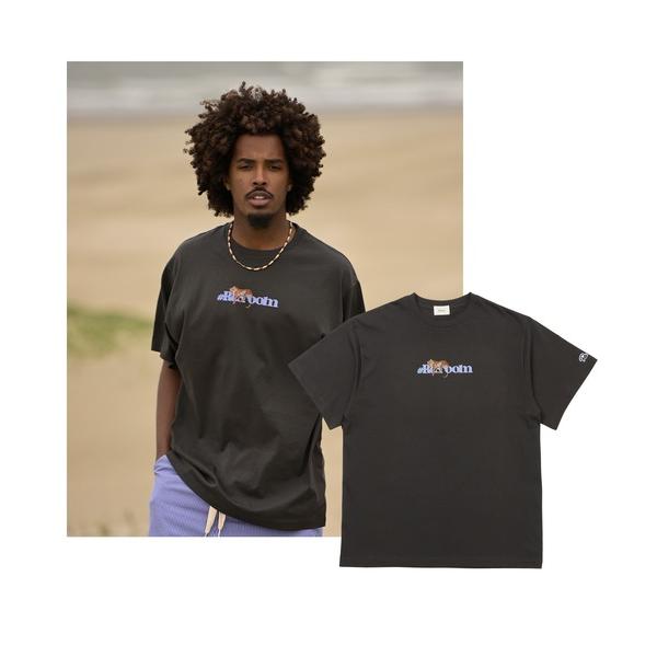 tシャツ スリーピングタイガーロゴプリントTシャツ メンズ