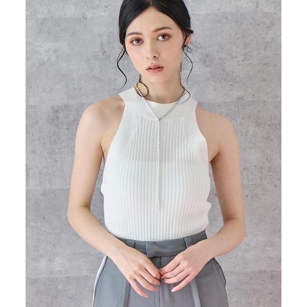 タンクトップ ノースリーブ アメスリ タンクトップ ニットトップス レディース