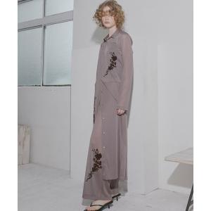 パンツ LE CIEL BLEU/ルシェルブルー  Sheer Relax Pant w/Flocked Flower シアーリラックスパンツwフロッ