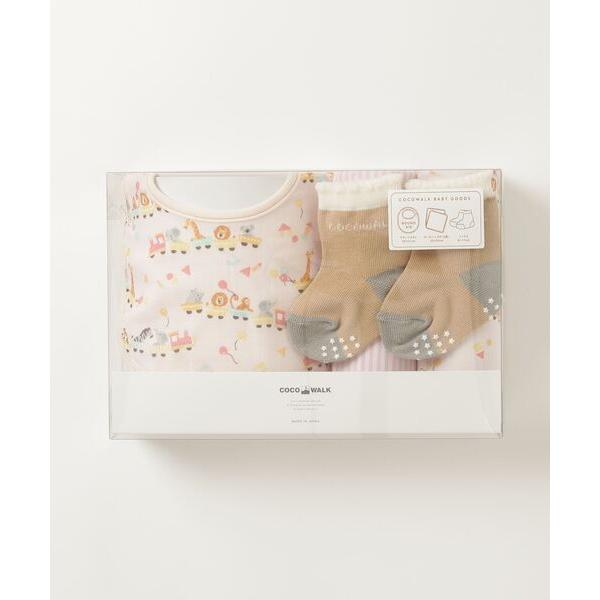 出産祝い ソックスギフトBOX（アニマルトレイン）ピンク