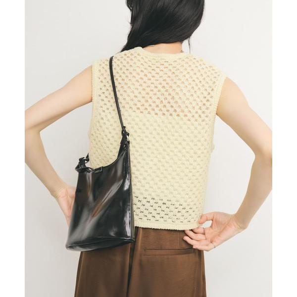 ベスト ジレ ループヤーンメッシュベスト レディース