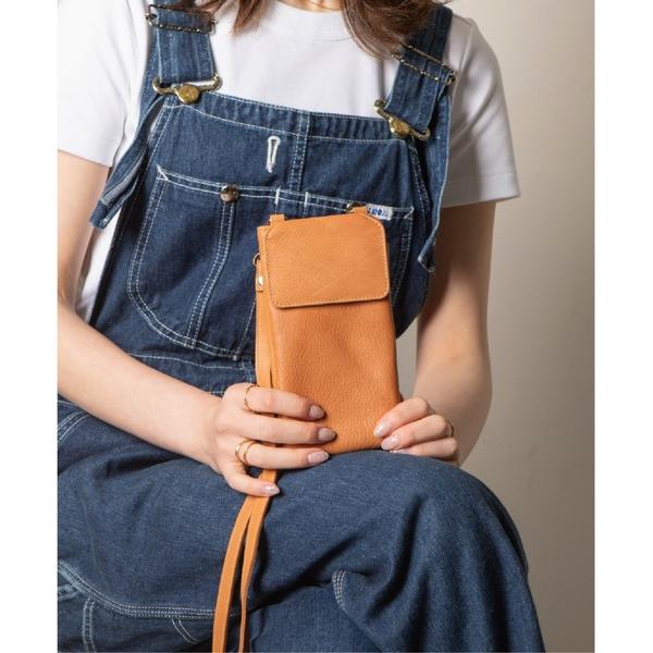 ショルダーバッグ バッグ スマホショルダー 財布一体型 Lilina ベジタブルタンニンレザー レデ...