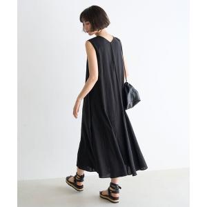 ワンピース リネンレーヨン ノースリーブワンピースの商品画像