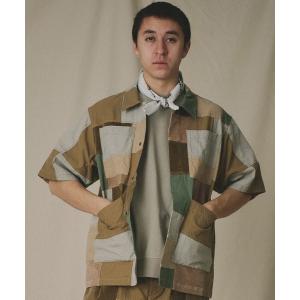 シャツ Universal Style Wear パッチワーク シャツ メンズ レディース