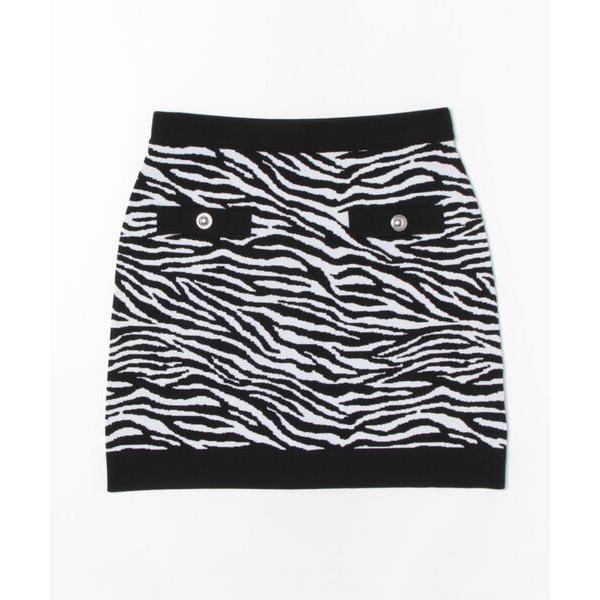 スカート ゼブラ　ジャカード ミニスカート
