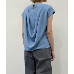 ブラウス シャツ バックドレープジョーゼットブラウス-手洗い可- レディース