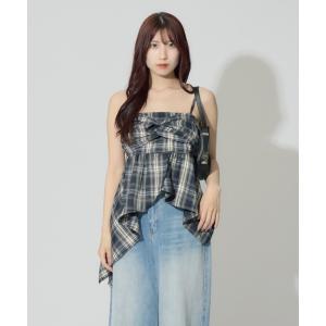 キャミソール Check Ribbon Camisole Dress / チェックリボンキャミソールドレス