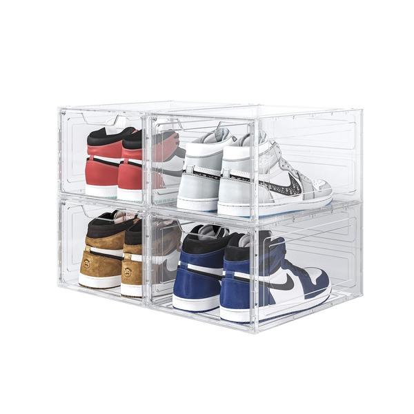 収納 「sumotte」 靴 スニーカー 収納 クリアケース4個セット