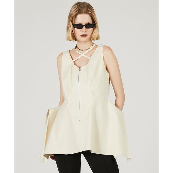 ストレッチダブルサテンスクエアヘムトップ / Stretch Double Satin Square...