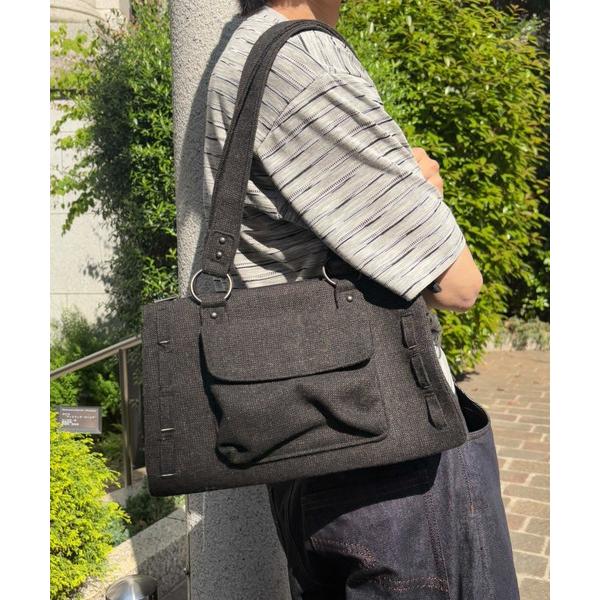 ハンドバッグ 「EPNK」Nep yarn mini boston bag / ネップヤーンミニボス...
