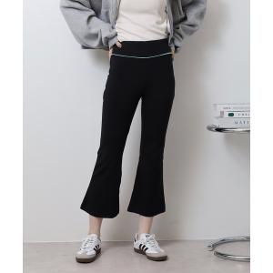 スウェットパンツ ジャージ 7分丈フレアパンツ レディース