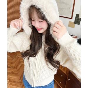 MONO8 コート アウター 20025/AWフェイクファーフード付きオーバー