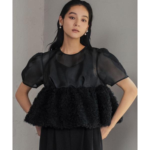 パンツドレス スウェルぺプラム セットアップ パンツドレス オールインワン 2点セット シアーブラウ...