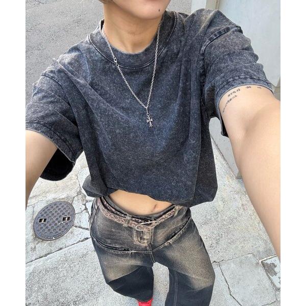 tシャツ 「3サイズ展開」KOOKY&apos;NケミカルウォッシュTEE レディース メンズ