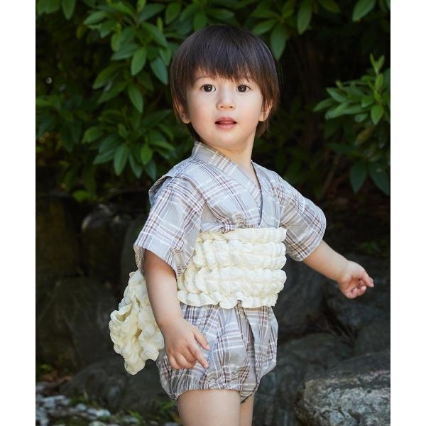 浴衣 チェック柄ベビー浴衣 キッズ 子供 男の子