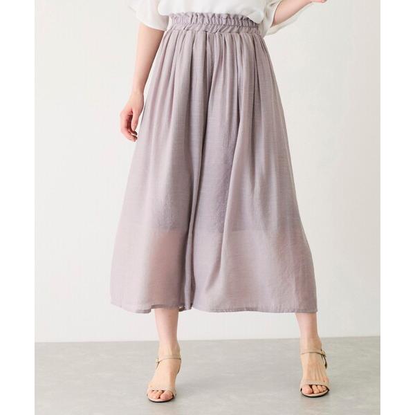 パンツ スラブギャザーパンツ レディース