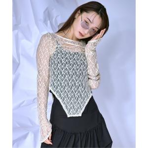 tシャツ Cut out piping レースプ...の商品画像