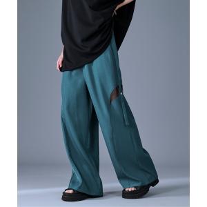 Shoowtime（ショウタイム） パンツ Flower pattern 2 tuck wide pants