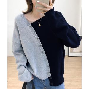 「AMOUR BOX」 ニットカーディガン FREE ブルー レディース