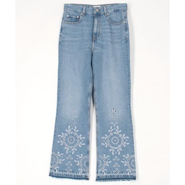 Ganni Ganni Broderie Anglaise Denim Betzy パンツ J1714